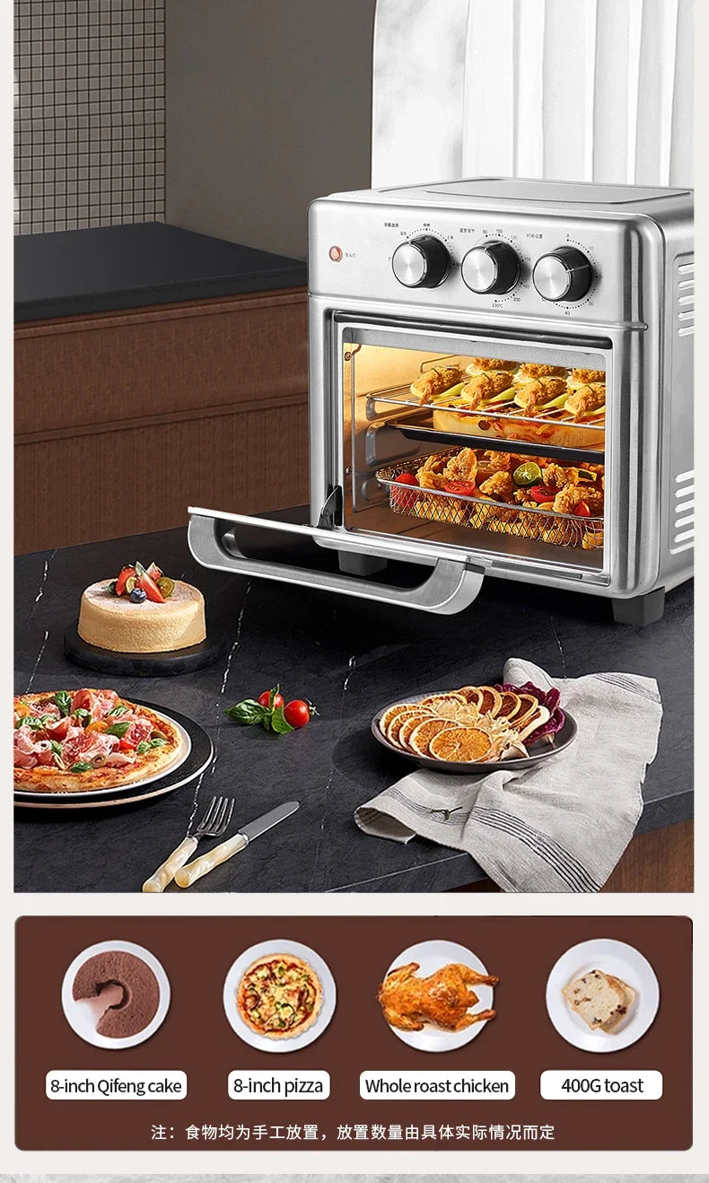 Smart air fryer oven 26L 13L Large Capacity Electric Air Fryers Visible Window Household Kitchen Deep Fryer without Oil EU 220V.