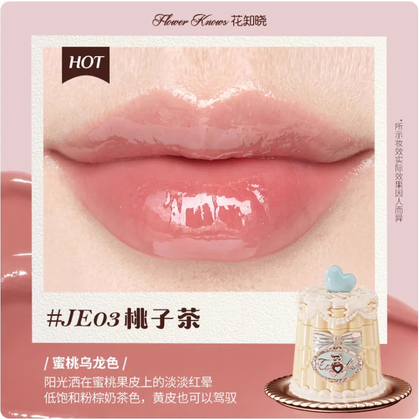 Flower Knows The Sweetie Bear Collection Coating Lip Jelly Lip Cream 5ml Lip Makeup Professional Cosmetics