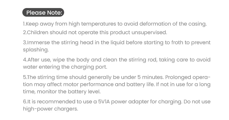 MHW-3BOMEBR Rechargeable Milk Frother Handheld Electric Foam Maker Stainless Steel Whisk Drink Mixer Foamer for Latte/Cappuccino