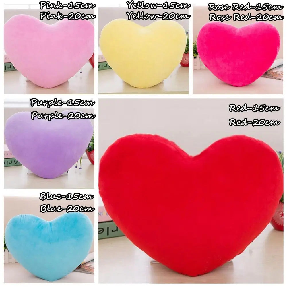 PP cotton Soft Pillow Comfortable Heart Plush Pillow Red Color Pink Color Stuffed Pillow Heart Shape Home Decorative.