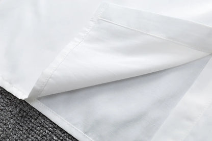 Zoki White Women Shirt Fashion Long Sleeve Casual Turn Down Collar Female Blouse Loose Pocket Button Office Ladies Elegant Tops