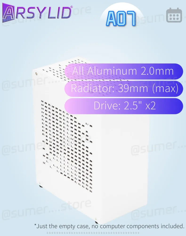 All Aluminum 2.0mm HTPC Mini ITX A4 Chassis Game Computer Support Graphics Card RTX2070 I5 Discrete Display Case K39 A07 A39.