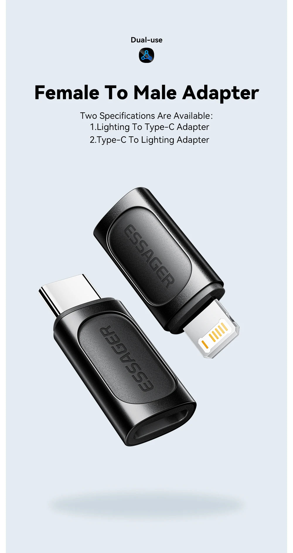Essager Lighting To Type C OTG Adapter USB Type C To lighting PD 20W Fast Charging For iPhone 15 14 13 12 Pro Max ios Converter.