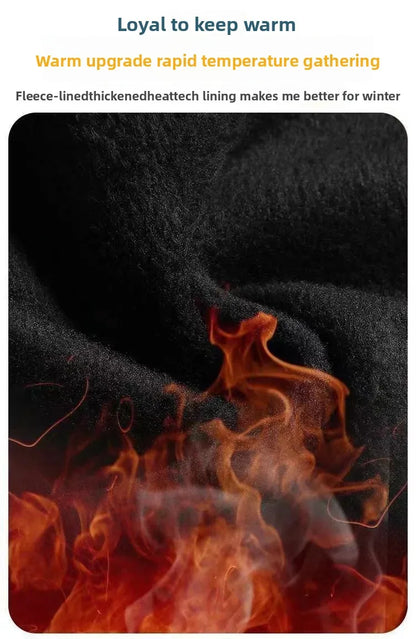 Herren-Freizeithose, verdickt, gerades Bein, warm, Herbst-Winter-Oberbekleidung, modisch, vielseitig, lockere Passform, sportlicher Stil.