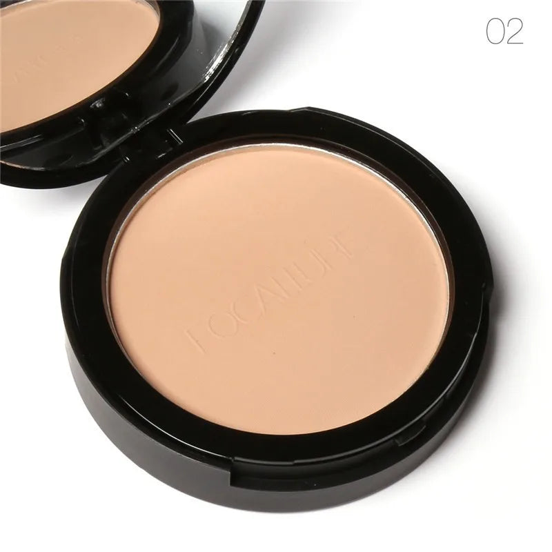 FOCALLURE 3 Colors Make Up Face Powder Brighten Oil-control Nude Makeup Pressed Powder Foundation Makeup Base Cosmetics.