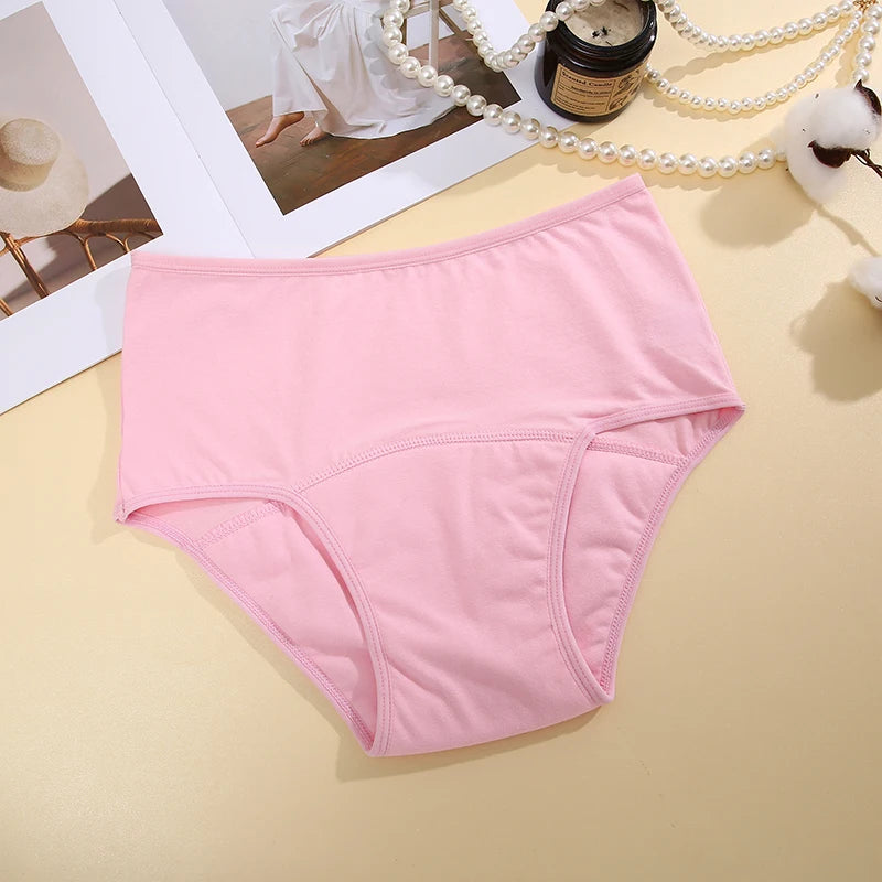 FINETOO Leak Proof Menstrual Panties Underwear Period Physiological Panty Women Waterproof Brief High Waist S-XL Female Lingerie
