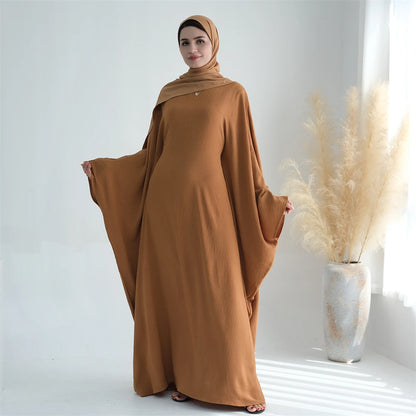 Ramadan Eid Baumwolle Leinen Khimar Abaya Set Dubai Muslim Sets Hijab Kleid Kaftan Abayas Kaftan Marocain Femme Vestidos Para Mujer