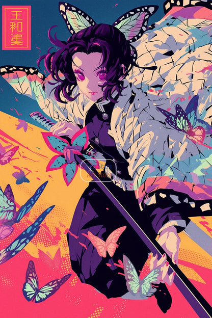 Tanjiro Kamado Nezuko Kamado Inosuke Shinobu Kocho Demon Slayer Poster Canvas Painting Wall Pictures Home Room Decor Anime Gifts.