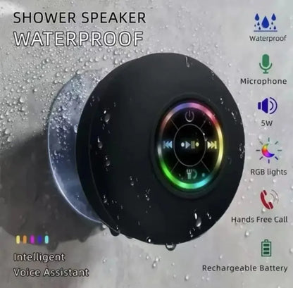 Waterproof Handsfree With Suction Cup Mic Loudspeaker Bluetooth Speaker Mini Shower Subwoofer For Bathroom Pool Beach Car Phone.