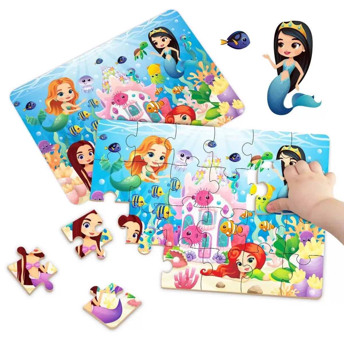 Kids Cartoon Animal Jigsaw Puzzles Montessori Educational Toys Parent-Child Theme Game Paper Educational Gift for Children