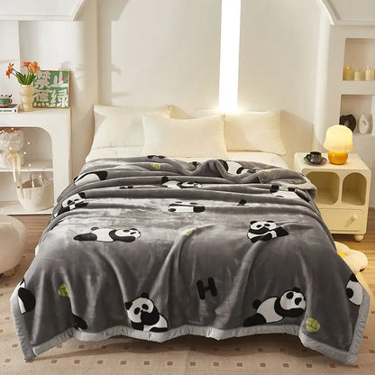 Winter Raschel Blankets Thickened Soft Comfortable and Fluffy Plush Quilt Home Multifunctional Single Person Double Warm Blanket