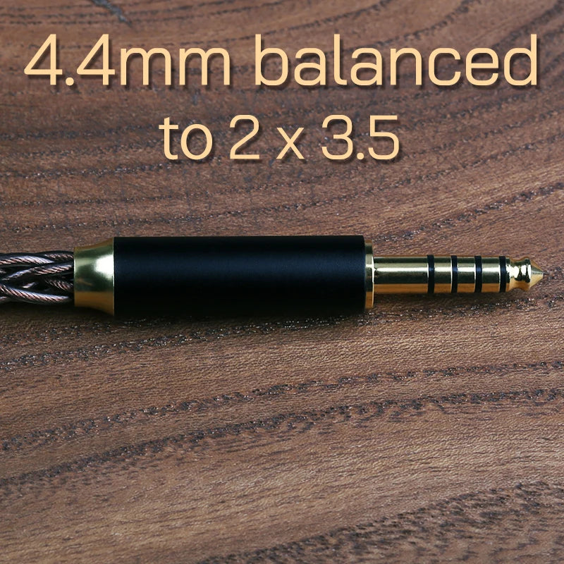 OPENHEART Kingwood 8 Core Litz OCC Headphone Cable 1 to 2 jack dual 3.5/2.5/4.4mm/XLR Pure copper Balanced Replacement Cable
