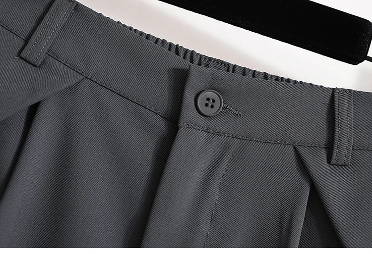 Women's A-Line High Waisted Wide Leg Short Pants Plus Size Casual Suit Shorts Summer 2025 Oversized Loose Five Quarter Pants.