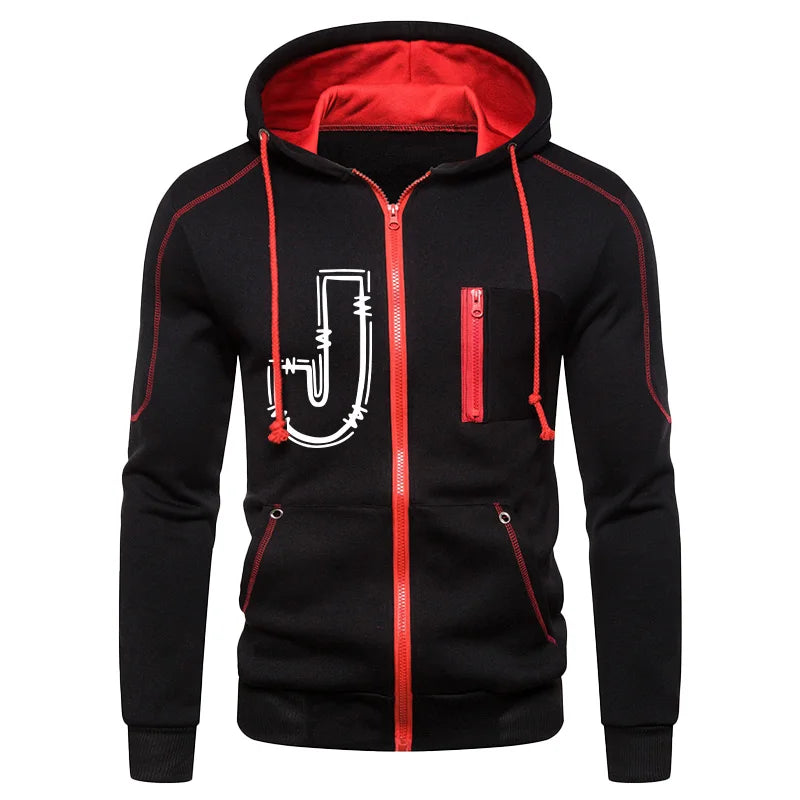 Men's Clothing Casual High Quality Autumn Winter Outdoors Hoodie Daily Jogging Sports Single Piece Zipper Jacket and Sport Pants.