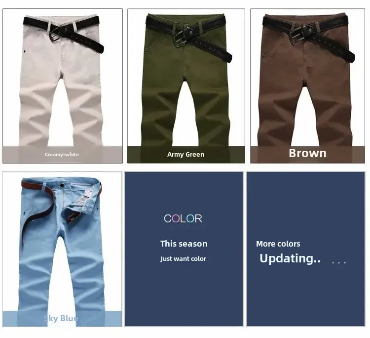 Frühling Sommer männer Hosen Farbe Gerade Bein Hosen Jugend männer Tragen Koreanischen Stil Slims Glättet Silhouette Dünne handel Hosen.