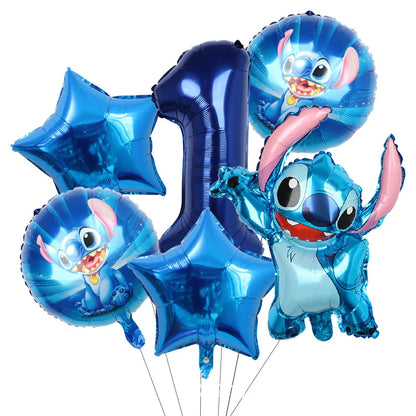Disney Stitch Geburtstagsparty-Luftballons, Lilo & Stitch-Ballon-Sets, Babyparty für Kinder, Geburtstagsparty-Dekorationen, Zubehör, Geschenke.