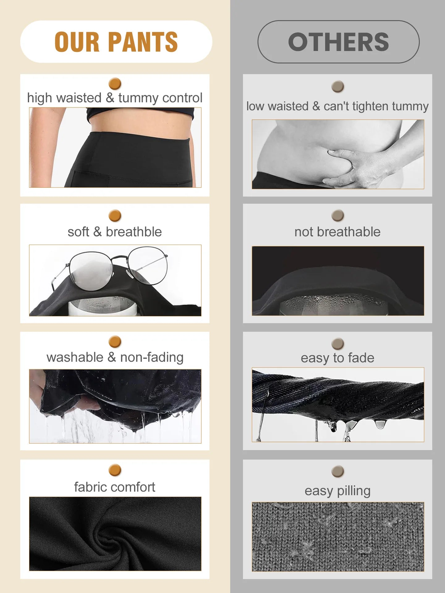 Women's High-Waisted Yoga Pants Plus Size Butt-Lifting Workout Leggings with Pockets Elastic Activewear for Gym & Running.