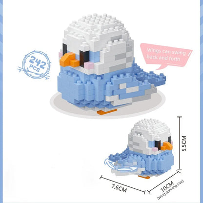 KNEW BUILT Colorful Parrot Micro Mini Building Blocks Assembly Toys 3D Model Bricks for Birds Funs Hands-on Ability Gift