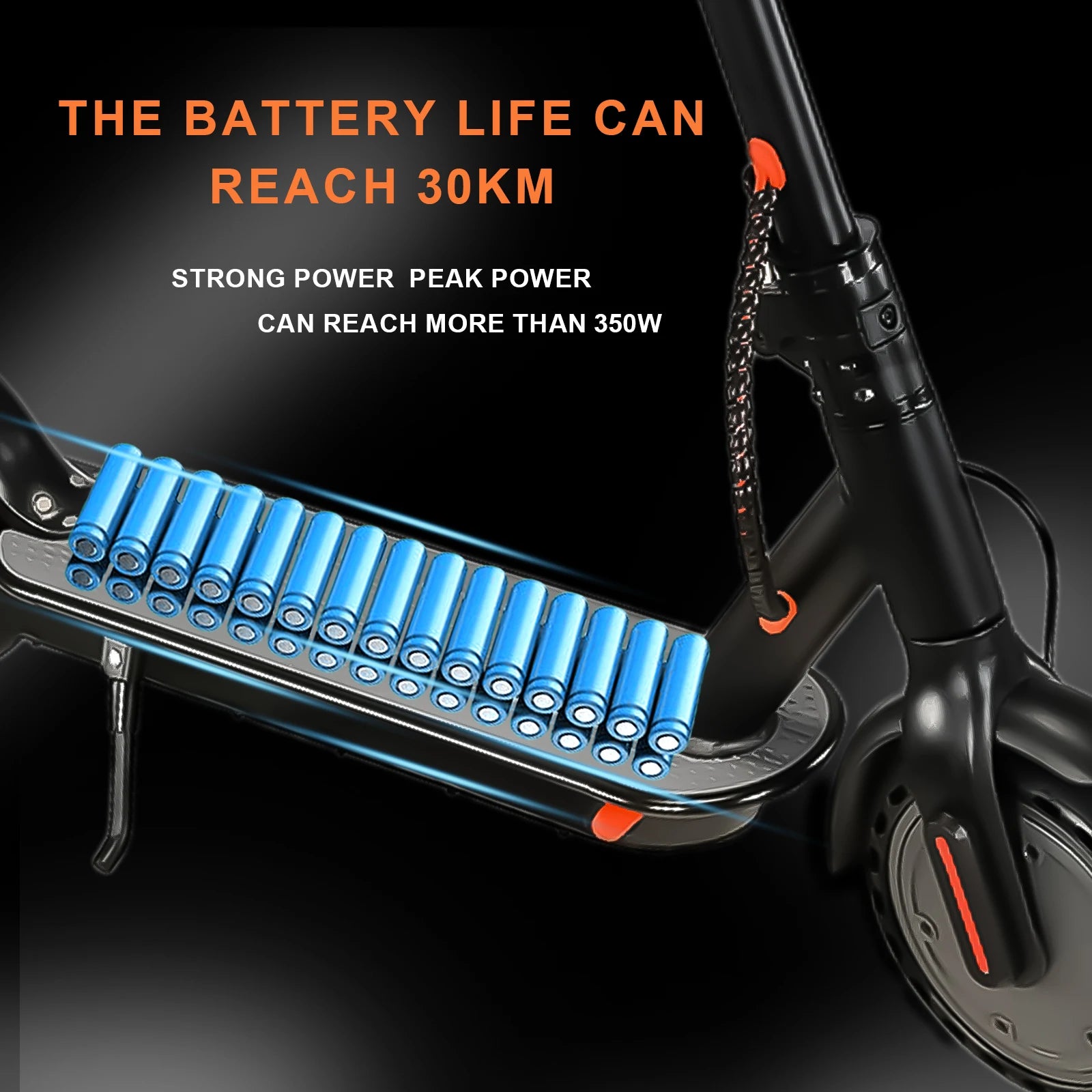 350W Foldable Electric Scooter Adults, 8.5'' Solid Tires, 30KM/H, 30-35KM Range, 36V 10.4Ah Battery, APP Control E-scooter.