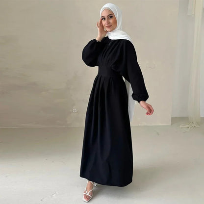 Ramadan Linen Abaya Dubai Turkey Islam Muslim Modest Dress Kaftan Prayer Clothes For Women Kebaya Robe Arabe Femme Musulmane.