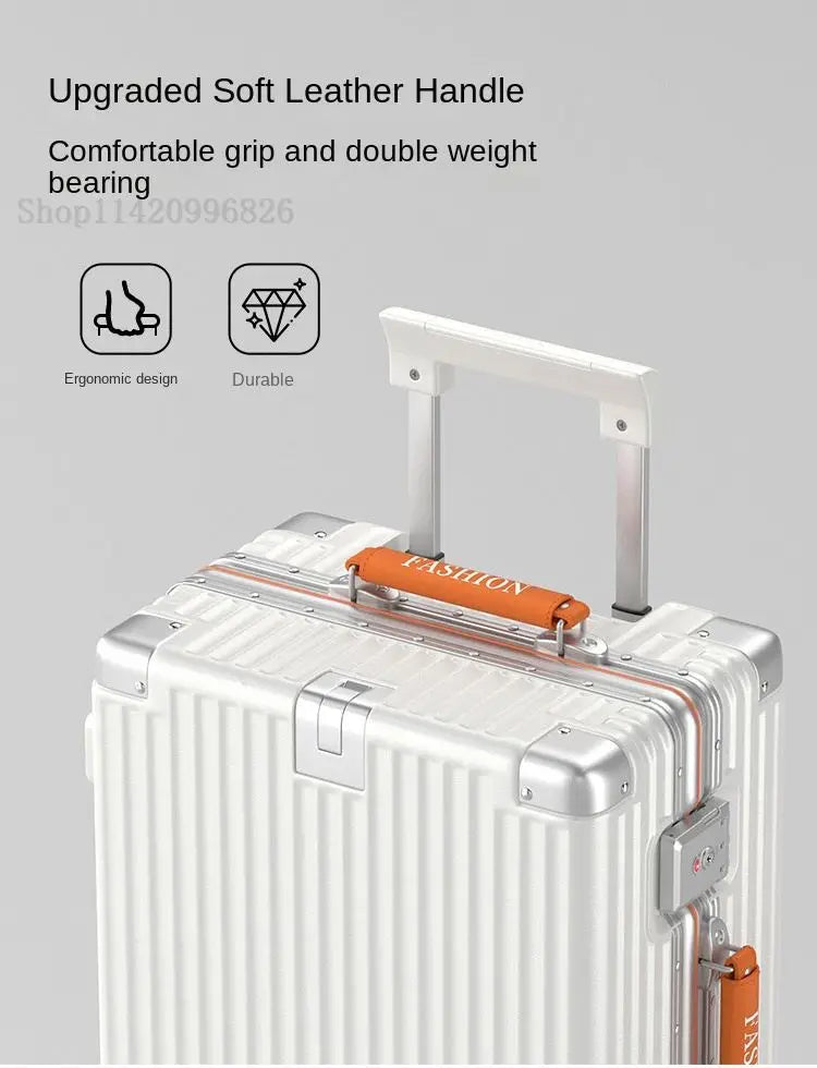 20-Zoll-Kompaktgepäck 26-Zoll-Trolley-Koffer mit großem Fassungsvermögen und Aluminiumrahmen für Männer und Frauen Reisekoffer