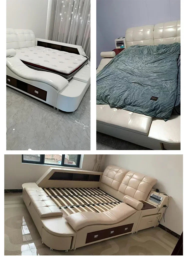 Master Under Storage Doppelbett Ästhetisches Master Nordic Multifunktionales Schlafzimmer Bettgestell Modernes Design Cama Casal Möbel