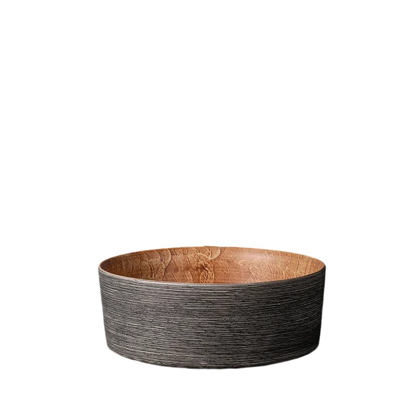 JIENI Art Keramik-Badezimmer-Waschbecken-Set, ovales Waschbecken, antikes Messing, Bambus-Wasserhahn, Pop-Up-Abfluss-Kombination, hochwertige Waschbecken aus Porzellan