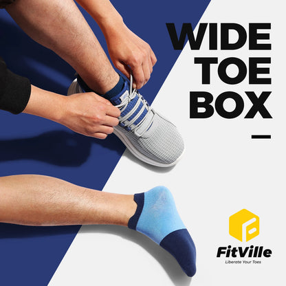 FitVille Herrenschuhe, extra breit, leicht, für geschwollene Füße, orthopädische Fußschmerzlinderung, Straßenlauf- und Wandersneaker.