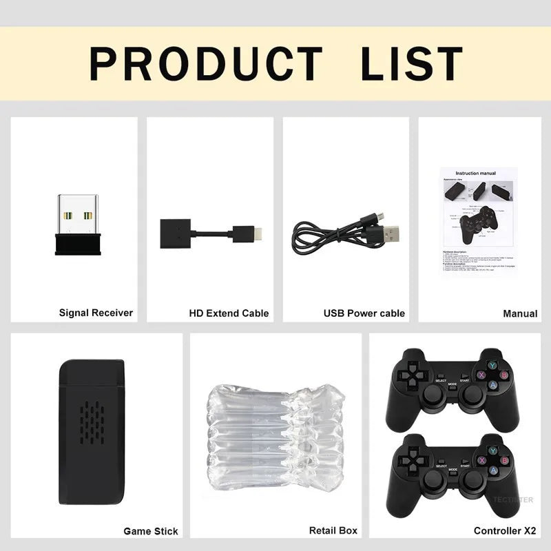 M8 4K Video Game Console Built-in 20000 Games Wireless Controller Gamepad Retro Handheld Game Player For PS1 Dropshipping