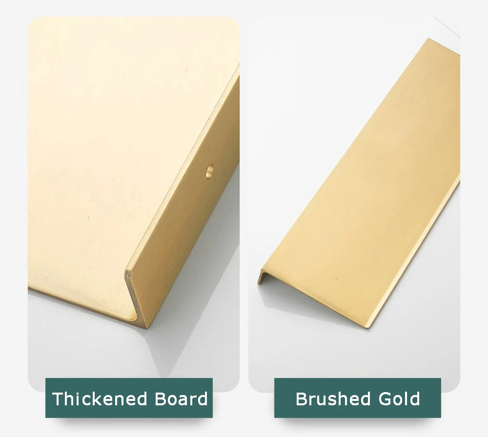 20/30/40/50CM Gebürstet Gold Wand Regal Badezimmer Lagerung Rack Küche Wand Regal Badezimmer Dusche Regale Hause Zubehör