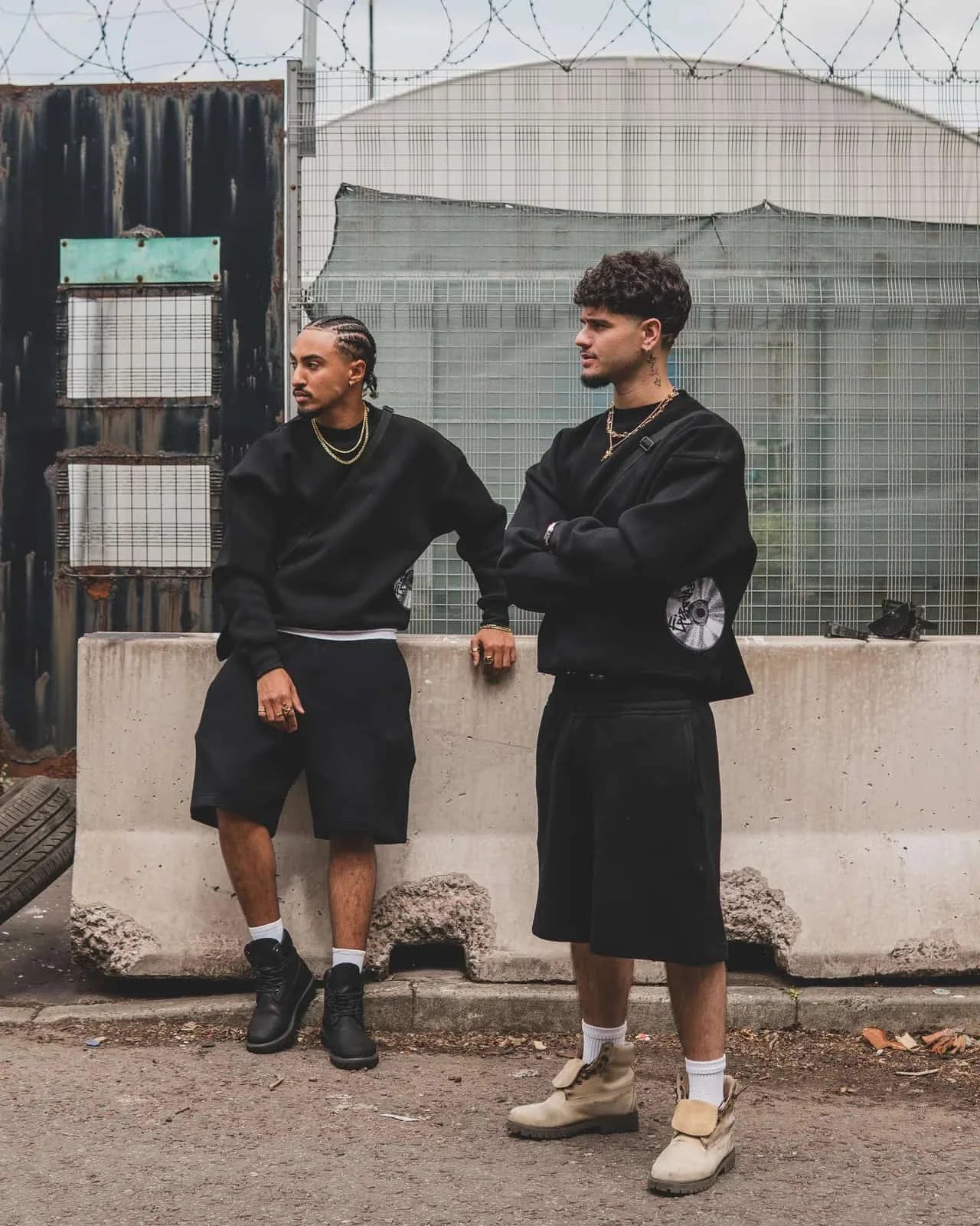 Grey Disc Pattern Mens Shorts Set Sporty Casual Wear Comfortable Loose Tracksuit Breathable Fabric Minimalist Modern Athleisure.