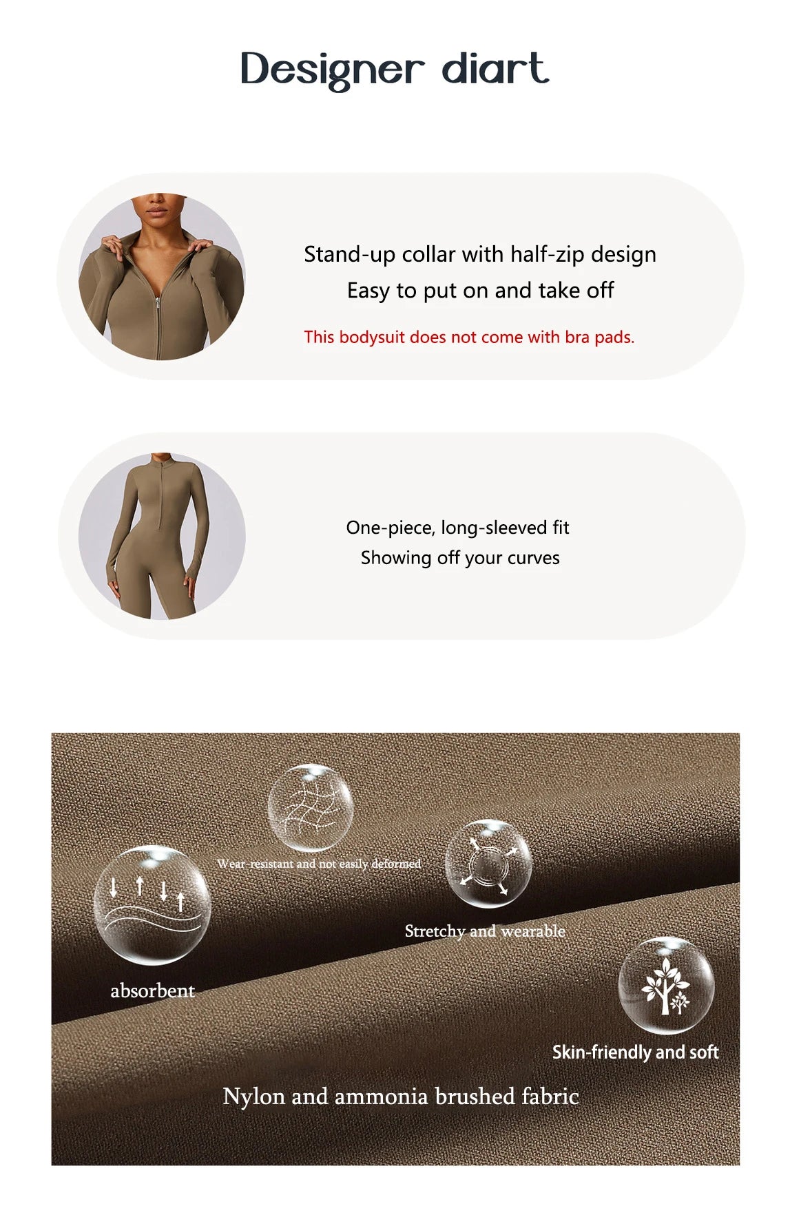 Zipper Long Sleeve Jumpsuit Gym Sportswear Women Yoga Boilersuit Women Sports Jumpsuit Fitness Rompers Stretch Workout Bodysuits.