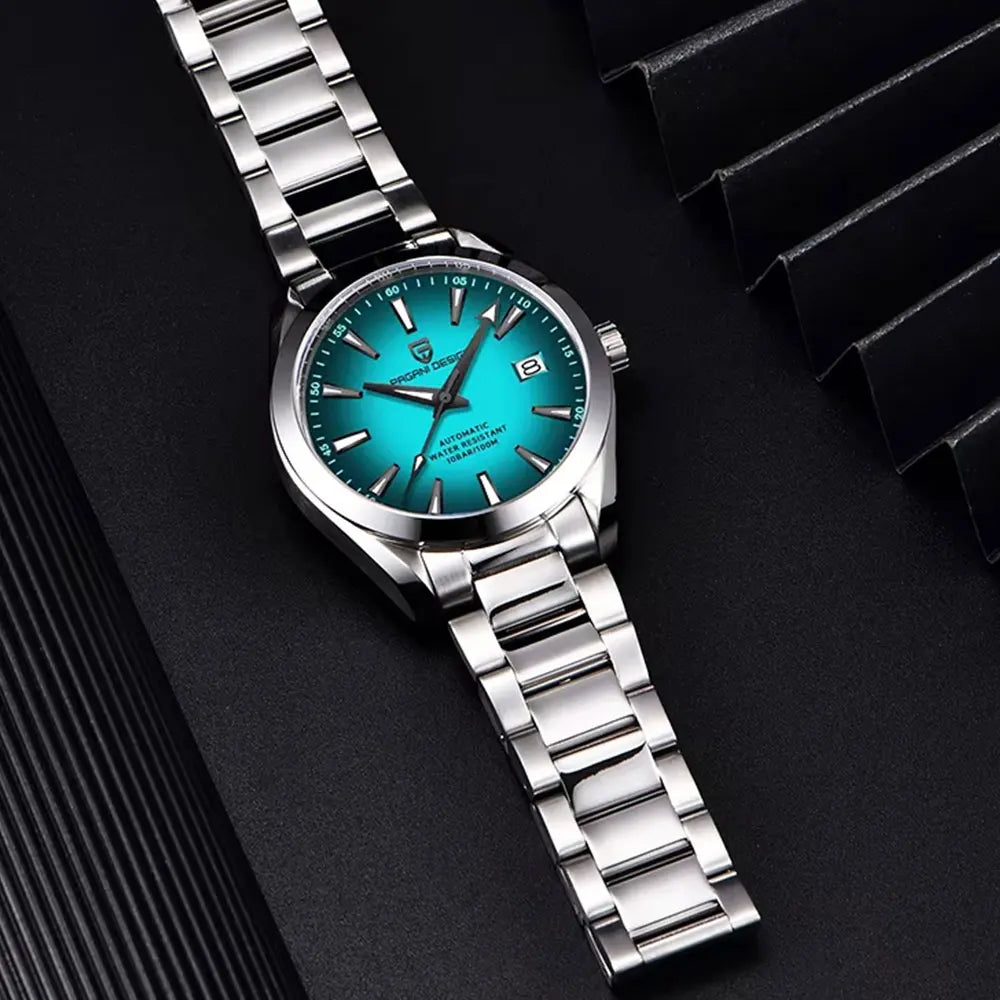 PAGANI DESIGN New Men Gift Watch Sapphire Glass 40mm Mechanical Wristwatch Stainless Steel 100M Waterproof Automatic Watches Men.