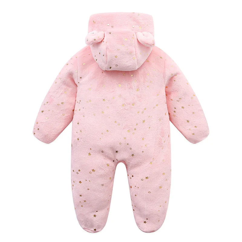 Weiche Neugeborene Baby Kleidung Flanell Herbst Winter Baby Jungen Mädchen Overall Cartoon Neugeborenen Body Warme Strampler für Babys 0-12M.