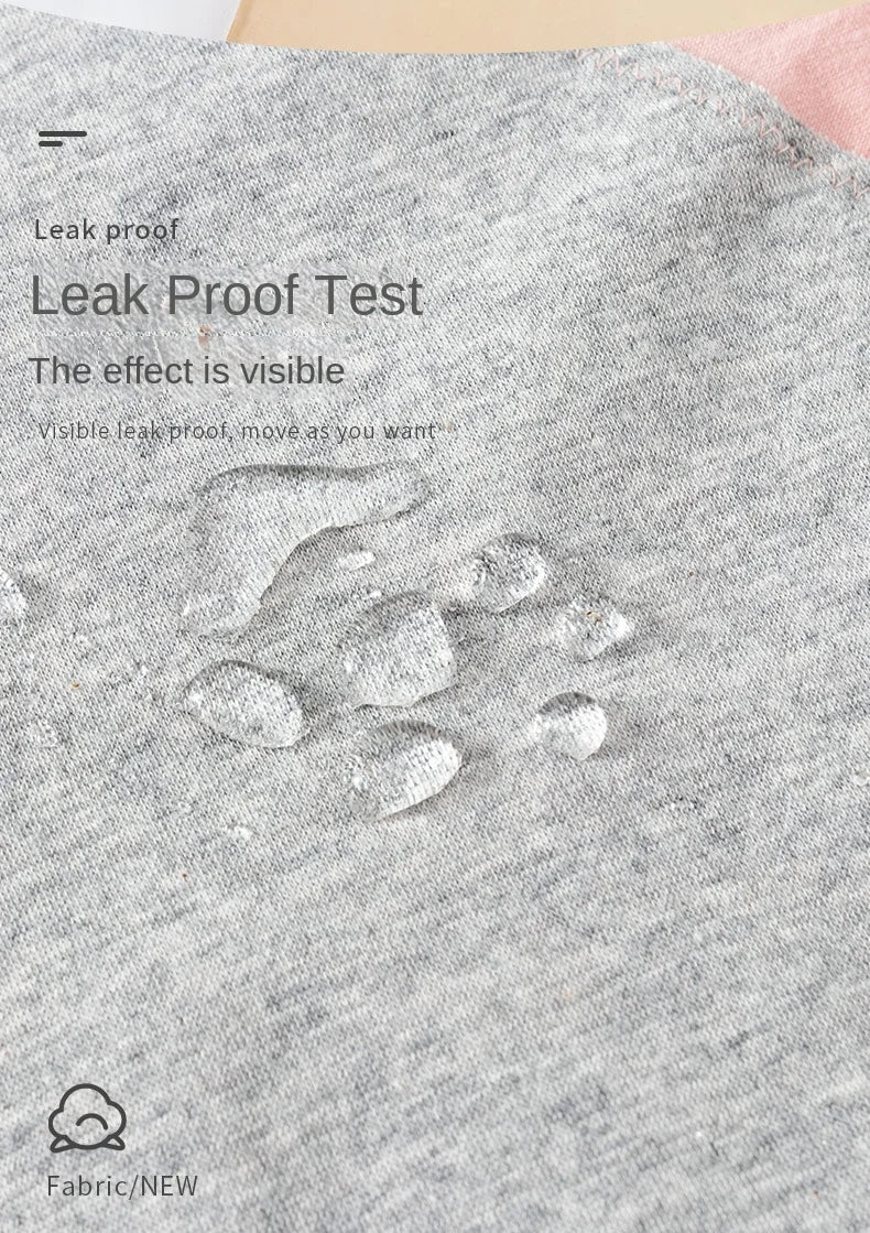 Women's Panties UnderwearLeakproofBreathable Briefs MenstrualPants PlusSizeWaterproof Mid Waist Organic Cotton Protective Briefs.