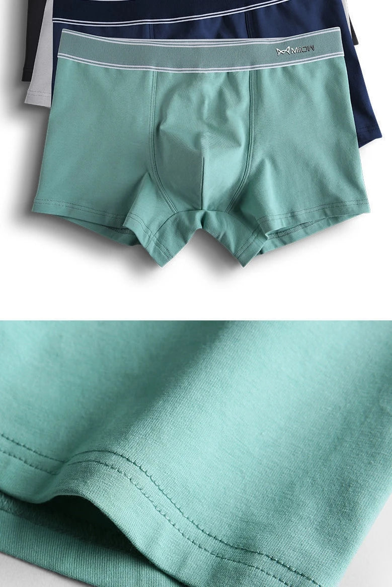 MiiOW 3Pcs Baumwolle Herren Höschen männer Unterwäsche Atmungsaktive Mann Boxershorts Graphene Antibakterielle Männer Unterhose Männer Boxer Trunks