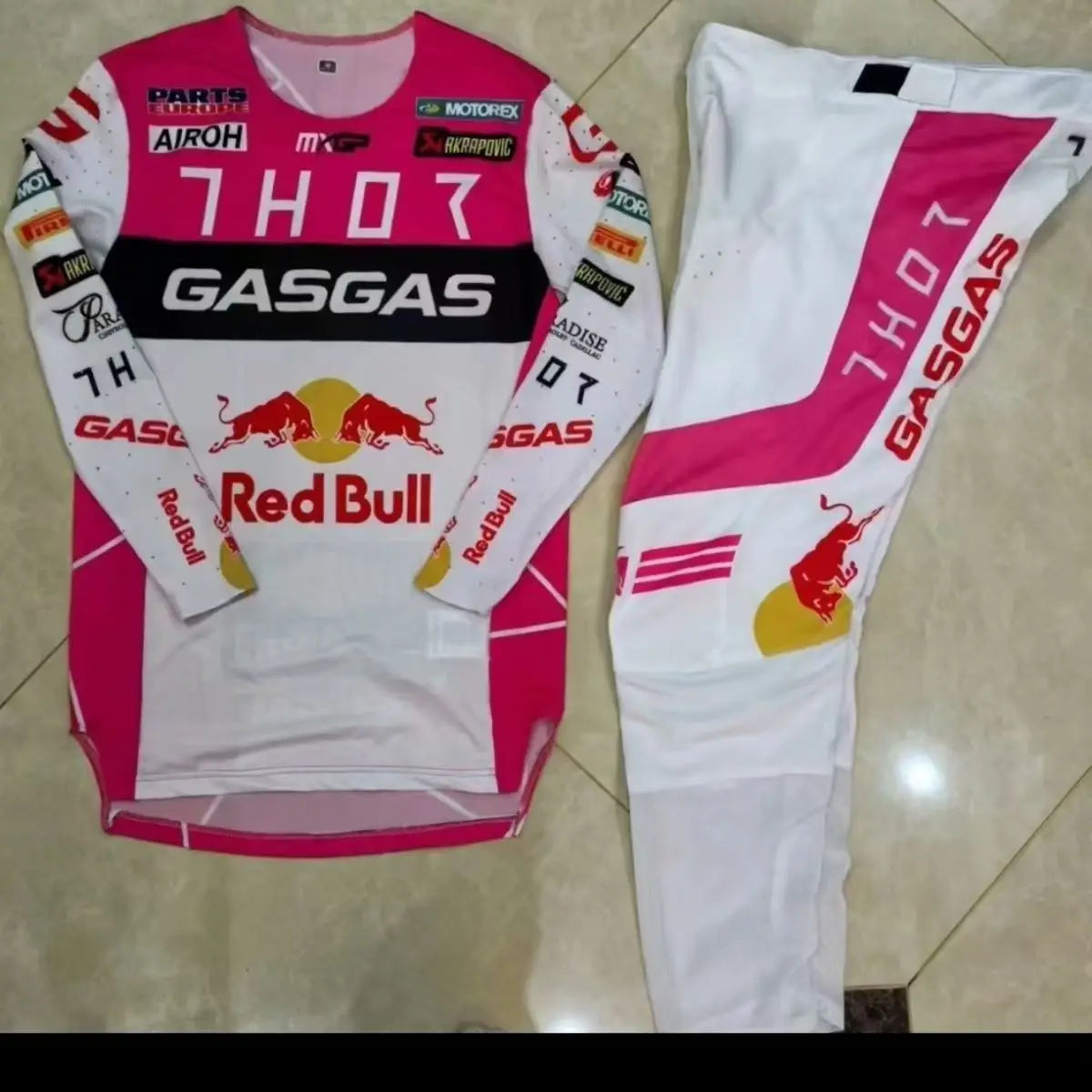 Red Bull collaboration Thor motorcycle racing bike riding suit F1 set men's and women's cycling competition suit.