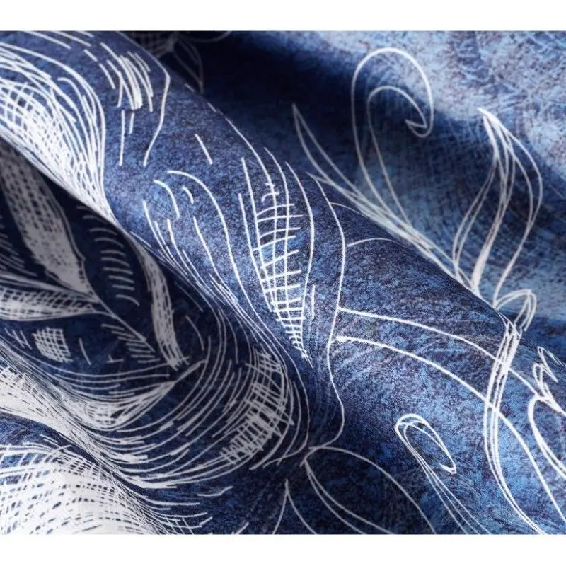 Blue Painting Vintage High Waist Ball Gown A-line Loose Women's Skirt Knee-Length Long Skirts For Women Clothing Fashion 2025.