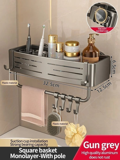 Kein Bohren Saugnapf Badezimmer-Saugregal Perforationsfreie Toilette Wandmontierter Duschgel-Dreieckskorb Badezimmerregal