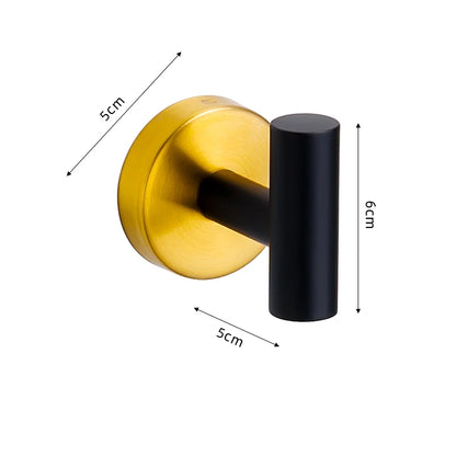 Badezimmer-Hardware-Set aus gebürstetem Gold, Handtuchhalter aus Edelstahl 304, Handtuchring, Toilettenpapierhalter, Kleiderhaken, Badezimmer-Zubehör