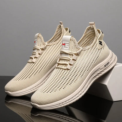 Oulylan Men's Sneakers Classic Casual Shoes Breathable Mesh Running Sneakers Without Laces Lightweight Men Shoes 2025 Summer New.
