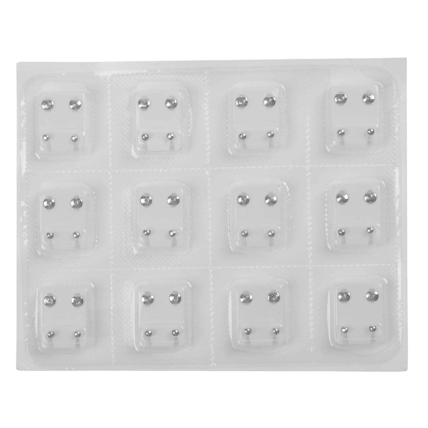 12Pairs Medical Earrings Piercing Tools Set Crystal Ear Stud Surgical Steel Stopper for Body Ear Piercing Gun Fashion Jewelry.