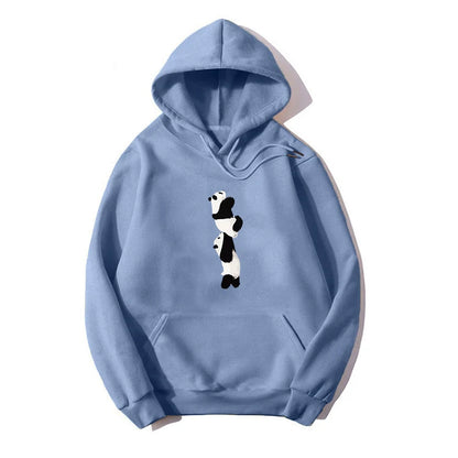 Blessyuki niedlichen Cartoon Panda gedruckt Hoodies Frauen lässig lang ärmel ige Basic Student Sweatshirt plus Größe Paar Kleidung y2k Top