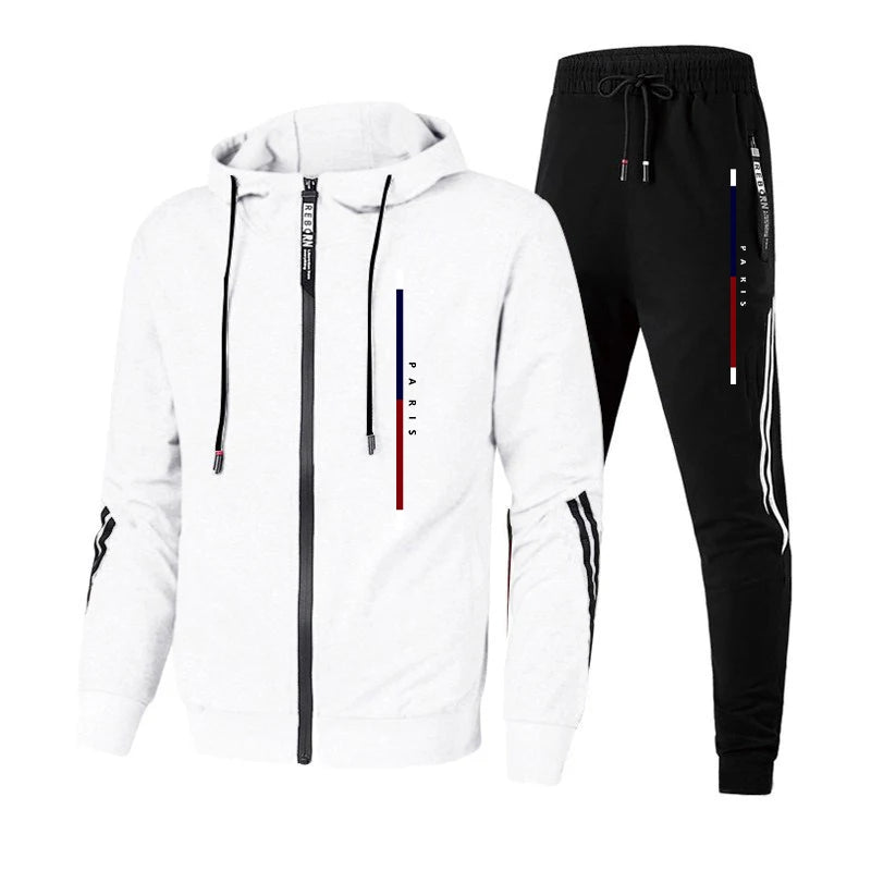 Fashion Men's Tracksuit Autumn Winter Casual Quality Pullover Single Sweatshirt Hoodies Sweatpants Sports Outdoor Daily Clothing.