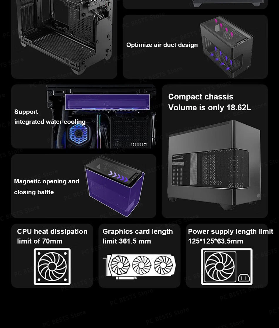 Cooler Master Magic Cube NR200P V3 Computer Case Small Chassis Supports Aluminum Alloy ITX Portable Desktop Host Case.