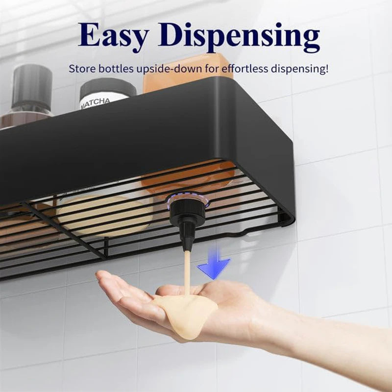 Großer Duschkorb, 2er-Pack, selbstklebender Dusch-Organizer, bohrfreie Duschregale für Innendusche und Badezimmer