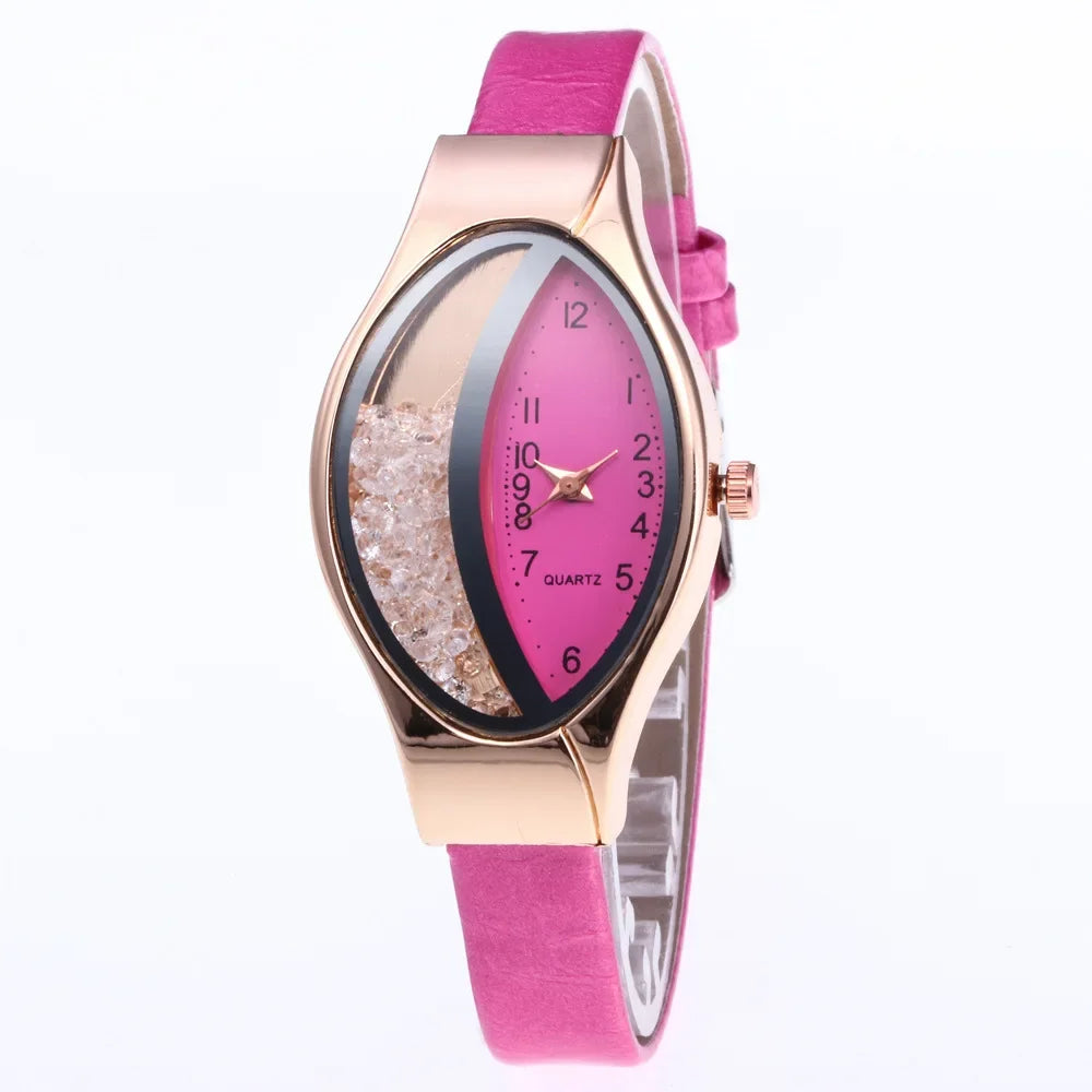 Fashion Women Watch Luxury Brand Ladies Clock Watches Pu Leather Wristwatch Women Watch Gift Montre Femme Relogios Feminino.