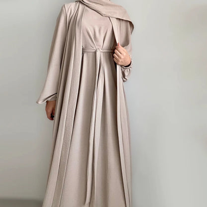 2024 New Muslim Sets for Women Ramadan Prayer Dress Modest Dresses Eid Dubai Abaya Female Islam Clothing Elegant Party Clothes