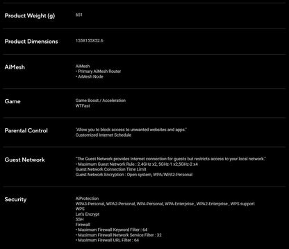 ASUS RT-AX92U AX6100 Tri-Band WiFi 6 802.11AX Gaming Router 6100Mbps MU-MIMO & OFDMA AiMesh Whole Home Mesh WiFi GPN Mobile Game.