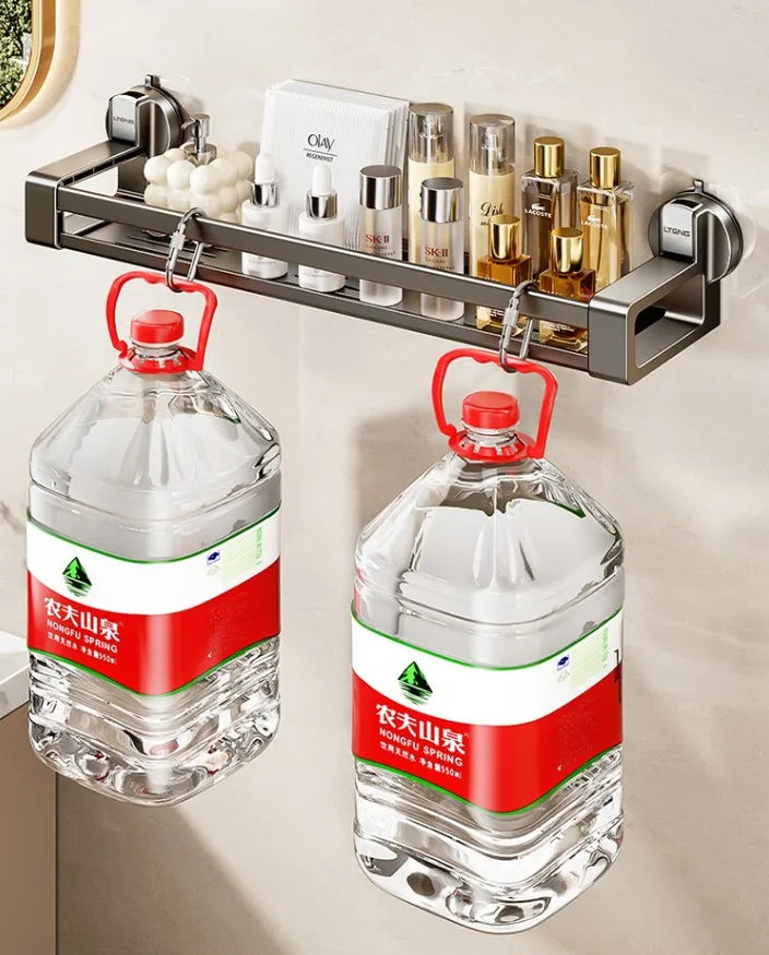 Haushalt Saugnapf Schnalle Badezimmer Dusche Gel Lagerung Korb Wc Ohne Stanzen Waschraum Wand-montiert Lagerung Rack